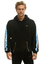 Carregar imagem no visualizador da galeria, TIGER STRIPE RELAXED PULLOVER HOODIE - BLACK // BLUE TIGER Hoodie Aviator Nation