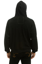 Carregar imagem no visualizador da galeria, TIGER STRIPE RELAXED PULLOVER HOODIE - BLACK // BLUE TIGER Hoodie Aviator Nation