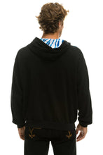 Carregar imagem no visualizador da galeria, TIGER STRIPE RELAXED PULLOVER HOODIE - BLACK // BLUE TIGER Hoodie Aviator Nation
