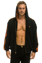 Carregar imagem no visualizador da galeria, TIGER STRIPE RELAXED ZIP HOODIE WITH POCKETS - BLACK // TIGER Hoodie Aviator Nation