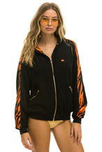 Carregar imagem no visualizador da galeria, TIGER STRIPE RELAXED ZIP HOODIE WITH POCKETS - BLACK // TIGER Hoodie Aviator Nation