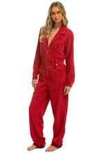 Carregar imagem no visualizador da galeria, UNISEX CORDUROY FLIGHT SUIT - CHERRY Flight Suit Aviator Nation