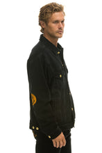 Load image into Gallery viewer, UNISEX OVERSIZED CONCERT 4 POCKET DENIM JACKET - VINTAGE BLACK Denim Jacket Aviator Nation