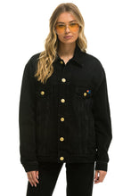 Load image into Gallery viewer, UNISEX OVERSIZED CONCERT 4 POCKET DENIM JACKET - VINTAGE BLACK Denim Jacket Aviator Nation