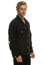 Load image into Gallery viewer, UNISEX OVERSIZED CONCERT 4 POCKET DENIM JACKET - VINTAGE BLACK Denim Jacket Aviator Nation