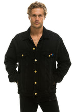 Load image into Gallery viewer, UNISEX OVERSIZED CONCERT 4 POCKET DENIM JACKET - VINTAGE BLACK Denim Jacket Aviator Nation