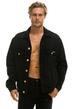 Load image into Gallery viewer, UNISEX OVERSIZED CONCERT 4 POCKET DENIM JACKET - VINTAGE BLACK Denim Jacket Aviator Nation