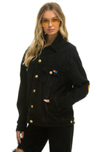 Load image into Gallery viewer, UNISEX OVERSIZED CONCERT 4 POCKET DENIM JACKET - VINTAGE BLACK Denim Jacket Aviator Nation