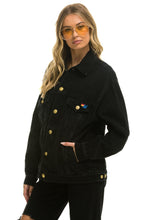 Load image into Gallery viewer, UNISEX OVERSIZED CONCERT 4 POCKET DENIM JACKET - VINTAGE BLACK Denim Jacket Aviator Nation