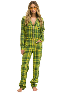 UNISEX PLAID FLIGHT SUIT - AVOCADO PLAID Flight Suit Aviator Nation