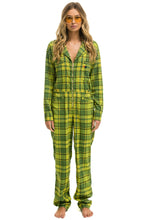 Load image into Gallery viewer, UNISEX PLAID FLIGHT SUIT - AVOCADO PLAID Flight Suit Aviator Nation