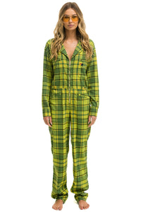 UNISEX PLAID FLIGHT SUIT - AVOCADO PLAID Flight Suit Aviator Nation