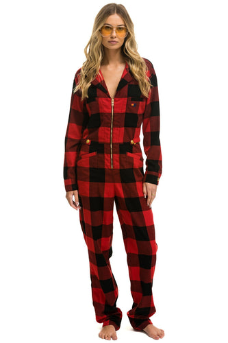UNISEX PLAID FLIGHT SUIT - BUFFALO PLAID Flight Suit Aviator Nation