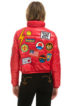 Load image into Gallery viewer, VINTAGE APRES PUFFER JACKET - CHERRY GLOSSY Women&#39;s Outerwear Aviator Nation