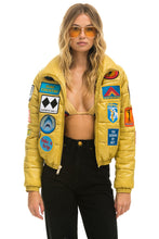 Load image into Gallery viewer, VINTAGE APRES PUFFER JACKET -KHAKI GLOSSY Women&#39;s Outerwear Aviator Nation