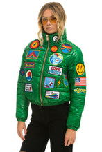 Load image into Gallery viewer, VINTAGE PATCH APRES PUFFER JACKET - AMAZON GLOSSY Women&#39;s Outerwear Aviator Nation