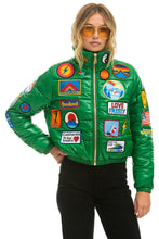 Load image into Gallery viewer, VINTAGE PATCH APRES PUFFER JACKET - AMAZON GLOSSY Women&#39;s Outerwear Aviator Nation