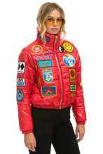 Load image into Gallery viewer, VINTAGE PATCH APRES PUFFER JACKET - CHERRY GLOSSY Women&#39;s Outerwear Aviator Nation