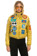 Load image into Gallery viewer, VINTAGE PATCH APRES PUFFER JACKET - HONEY GLOSSY Women&#39;s Outerwear Aviator Nation