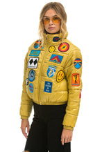 Load image into Gallery viewer, VINTAGE PATCH APRES PUFFER JACKET - HONEY GLOSSY Women&#39;s Outerwear Aviator Nation