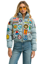 Load image into Gallery viewer, VINTAGE PATCH DENIM APRES PUFFER JACKET - VINTAGE Women&#39;s Outerwear Aviator Nation