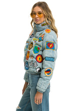 Load image into Gallery viewer, VINTAGE PATCH DENIM APRES PUFFER JACKET - VINTAGE Women&#39;s Outerwear Aviator Nation