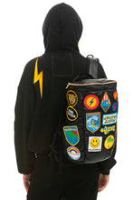 Load image into Gallery viewer, VINTAGE PATCH PUFFER BACKPACK - BLACK Backpack Aviator Nation