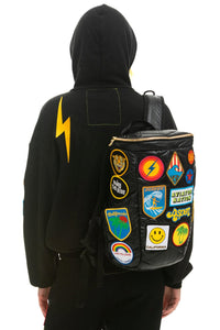 VINTAGE PATCH PUFFER BACKPACK - BLACK Backpack Aviator Nation
