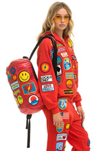 Load image into Gallery viewer, VINTAGE PATCH PUFFER BACKPACK - CHERRY Backpack Aviator Nation