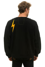 Load image into Gallery viewer, VINTAGE PATCH RELAXED CREW SWEATSHIRT - BLACK Sweatshirt Aviator Nation