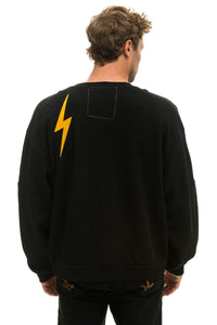 VINTAGE PATCH RELAXED CREW SWEATSHIRT - BLACK Sweatshirt Aviator Nation