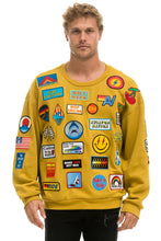 Load image into Gallery viewer, VINTAGE PATCH RELAXED CREW SWEATSHIRT - KHAKI Sweatshirt Aviator Nation