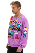Load image into Gallery viewer, VINTAGE PATCH RELAXED CREW SWEATSHIRT - NEON PURPLE Sweatshirt Aviator Nation