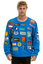 Load image into Gallery viewer, VINTAGE PATCH RELAXED CREW SWEATSHIRT - OCEAN Sweatshirt Aviator Nation