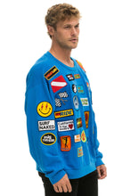 Load image into Gallery viewer, VINTAGE PATCH RELAXED CREW SWEATSHIRT - OCEAN Sweatshirt Aviator Nation
