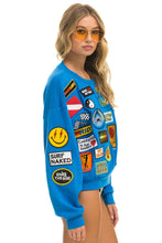 Load image into Gallery viewer, VINTAGE PATCH RELAXED CREW SWEATSHIRT - OCEAN Sweatshirt Aviator Nation