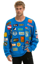 Load image into Gallery viewer, VINTAGE PATCH RELAXED CREW SWEATSHIRT - OCEAN Sweatshirt Aviator Nation