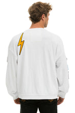 Load image into Gallery viewer, VINTAGE PATCH RELAXED CREW SWEATSHIRT - WHITE Sweatshirt Aviator Nation