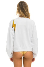 Load image into Gallery viewer, VINTAGE PATCH RELAXED CREW SWEATSHIRT - WHITE Sweatshirt Aviator Nation