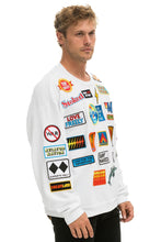 Load image into Gallery viewer, VINTAGE PATCH RELAXED CREW SWEATSHIRT - WHITE Sweatshirt Aviator Nation