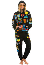 Load image into Gallery viewer, VINTAGE PATCH RELAXED PULLOVER HOODIE- BLACK Hoodie Aviator Nation
