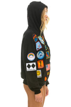 Load image into Gallery viewer, VINTAGE PATCH RELAXED PULLOVER HOODIE- BLACK Hoodie Aviator Nation