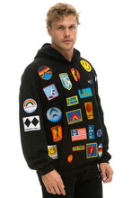 Load image into Gallery viewer, VINTAGE PATCH RELAXED PULLOVER HOODIE- BLACK Hoodie Aviator Nation