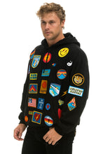 Load image into Gallery viewer, VINTAGE PATCH RELAXED PULLOVER HOODIE- BLACK Hoodie Aviator Nation