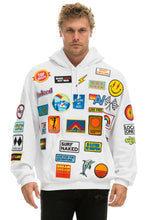 Load image into Gallery viewer, VINTAGE PATCH RELAXED PULLOVER HOODIE- WHITE Hoodie Aviator Nation