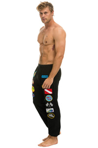 VINTAGE PATCH SWEATPANTS - BLACK Men's Sweatpants Aviator Nation