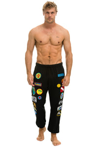VINTAGE PATCH SWEATPANTS - BLACK Men's Sweatpants Aviator Nation