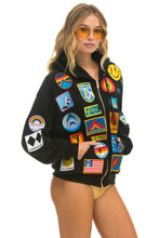 Load image into Gallery viewer, VINTAGE PATCH ZIP HOODIE RELAXED - BLACK Hoodie Aviator Nation