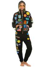 Load image into Gallery viewer, VINTAGE PATCH ZIP HOODIE RELAXED - BLACK Hoodie Aviator Nation