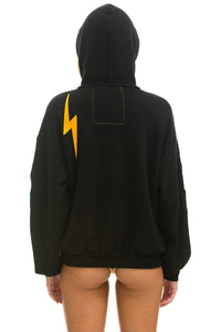 VINTAGE PATCH ZIP HOODIE RELAXED - BLACK Hoodie Aviator Nation